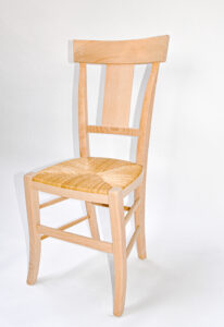 Chaise artisanale Directoire barre droite