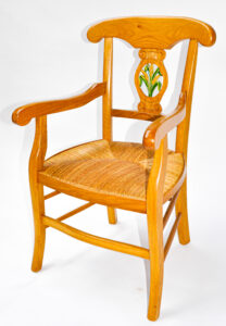 Fauteuil artisanal Directoire