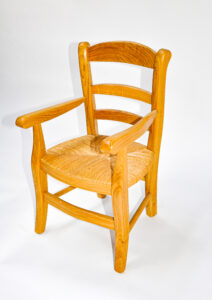 Fauteuil artisanal bas enfant Louis Philippe