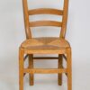 Chaise artisanale Louis Philippe de cuisine en chêne paillée – Image 2