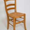 Chaise artisanale Louis Philippe de cuisine en chêne paillée