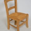 Chaise artisanale enfant en chêne paillée