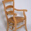 Fauteuil artisanal Louis Philippe en chêne paillé