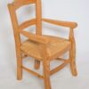 Fauteuil artisanal enfant en chêne paillé