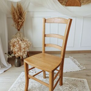 Chaise Artisanale Paysanne en chêne et assise bois