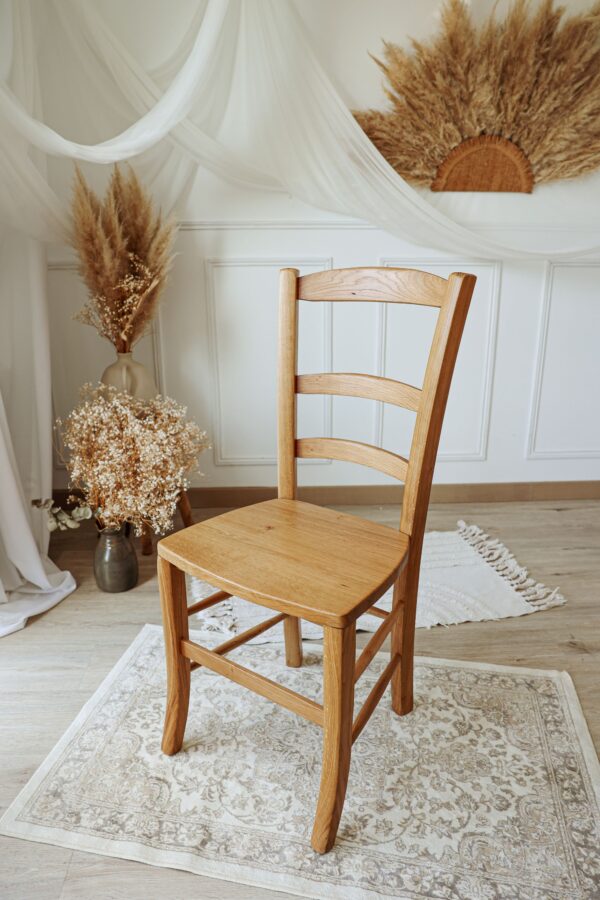 Chaise Artisanale Paysanne en chêne et assise bois